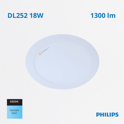 LED Panel DL252 G2 R Rd, 18W 8", 6500K, 1300 lm, Ref 929002322101, Marca Philips (En Stock)