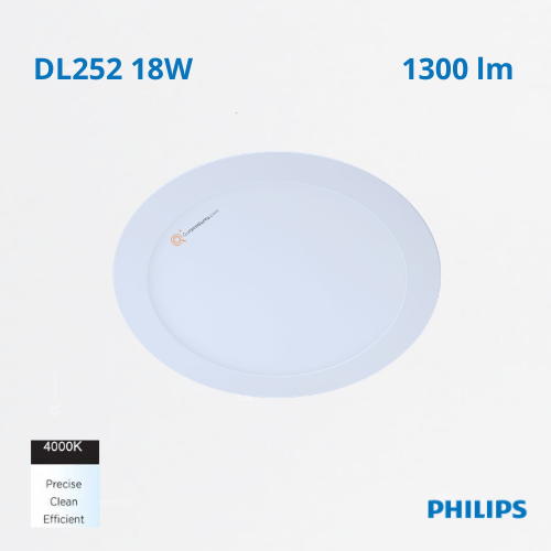 LED Panel DL252 G2 R Rd, 18W 8", 4000K, 1300 lm, Ref 929002322001, Marca Philips (En Stock)