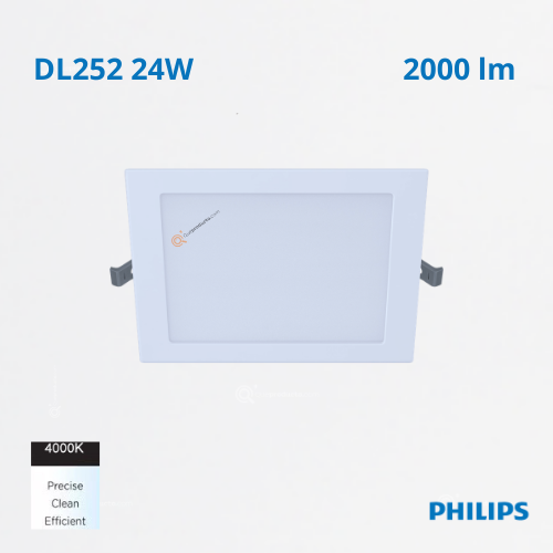 LED Panel DL252 G2 R SQ, 24W 11", 4000K, 2000 lm, Ref 929002346401, Marca Philips (En Stock)