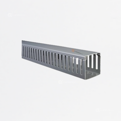Canaleta Gris Ranurada 80x80mm, sin adhesivo, Ref DXN10122, Marca Dexson (Bajo Pedido)