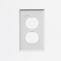 Tapa FacePlate Blanca Para Toma Doble Compatible L, Ref DXN5101B, Marca Dexson (Bajo Pedido)