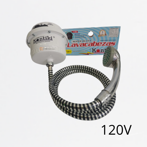 Ducha Eléc. Salón de Belleza, 33A, Selec. Manual 3 Tem, Racor, 120 V, Ref K095-TL, Marca Kontiki (Bajo Pedido)