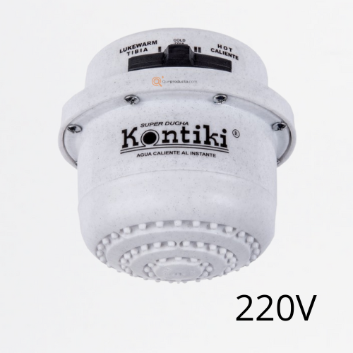 Ducha Eléctrica Tradicional, 23A, Selector Manual 3 Temp, IP44, 220 V, Ref K-088, Marca Kontiki (O)