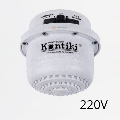 Ducha Eléctrica Tradicional, 23A, Selector Manual 3 Temp, IP44, 220 V, Ref K-088, Marca Kontiki