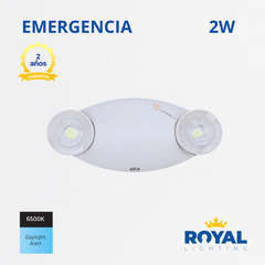 LED Luminaria de emergencia 2W, 6500K, 100-240V, Ref M3, Marca Royal Lighting (En Stock) x2 Puntos