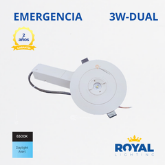 LED Luminaria de emergencia 3W, 6500K, 100-240V, Ref SLIM 2 PRO, Marca Royal Lighting (En Stock) X1 Punto