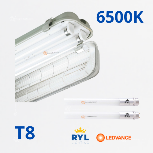 LED Luminaria Herm. 36W 2x18 T8 1E, 6500K, APROX 3000 lm, 100-277V, Ref ENSALED18, Ledvance-Royal (Bajo Pedido)