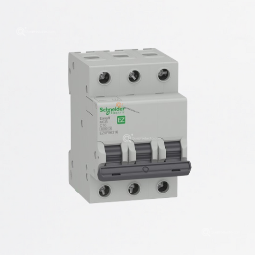 Interruptor Breaker termomagnético Easy9 3P 16A curva C, Ref EZ9F56316, Marca Schneider (Bajo Pedido)