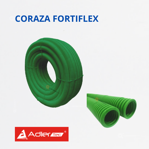 Coraza Verde Oscuro Fortiflex 1" 28mm, RolloX25 mts, Ref FORTIFLEX 1, Marca Adler (Bajo Pedido)