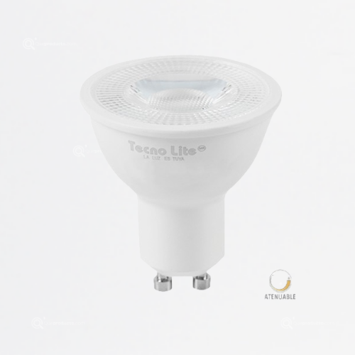 LED Spot 7W GU10, MR16, 3000K, DIM, 600 lm, 100-127V, Ref GU10D-LED/001/30, Marca Tecnolite (Bajo Pedido)