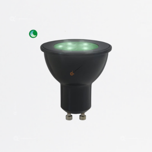 LED Spot 6W GU10, MR16, luz verde luna, 100-277V, Ref 6GU10LEDLLVEMV35, Marca Tecnolite (Bajo Pedido)