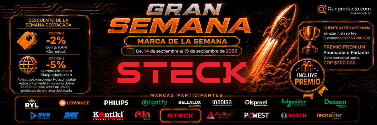 Gran Semana QueProducto.com Semana 8 Steck banner 14 al 19 de septiembre de 2026