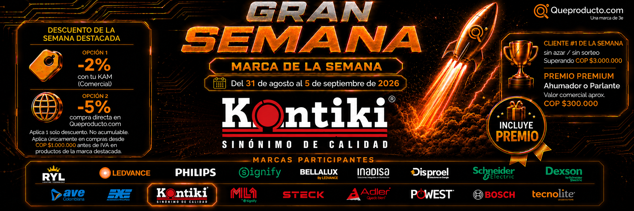 Gran Semana QueProducto.com - Kontiki - banner