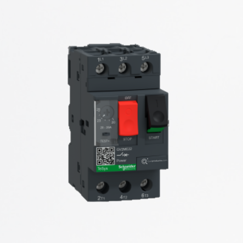 Guardamotor Termomagnético TeSys GV2 AC-3, 20-25A, 100kA, 3P3D GV2ME22, Marca Schneider (Bajo Pedido)