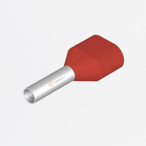 Terminal tubular doble, 11 mm, 8 mm, rojo, H1,5/16 ZH R SV, Ref 9004410000, Marca WeidMüller (Bajo Pedido)