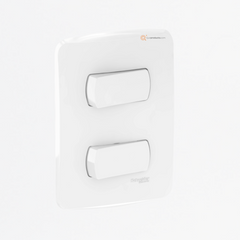 Interruptor Doble Miluz 10A Max. 250V Blanco S3B12110, Marca Schneider (Bajo Pedido)