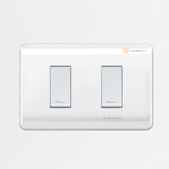 Interruptor Doble Genesis 16A Max. 250V Blanco, 1Polo, 1 vía MWD130237502, Marca Schneider (Bajo Pedido)