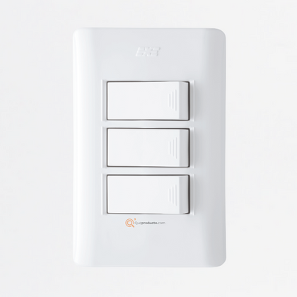 Interruptor Triple 15A-10A, 110-220V, Ref 15013, Marca DUOMO-EXE (S)