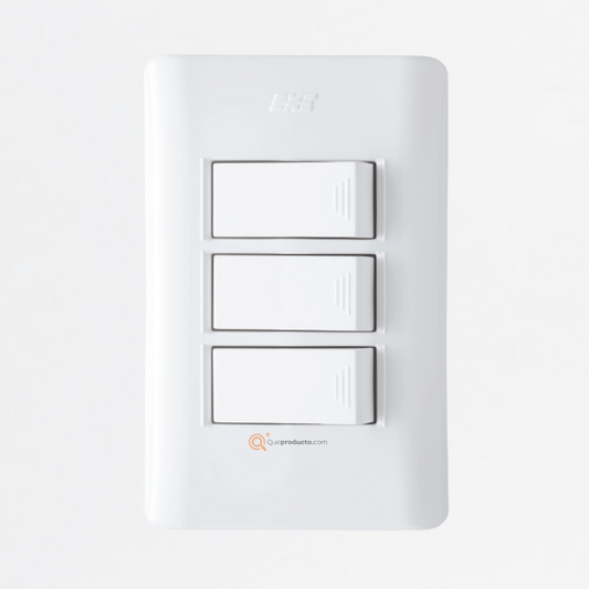 Interruptor Triple 15A-10A, 110-220V, Ref 15013, Marca DUOMO-EXE (En Stock)