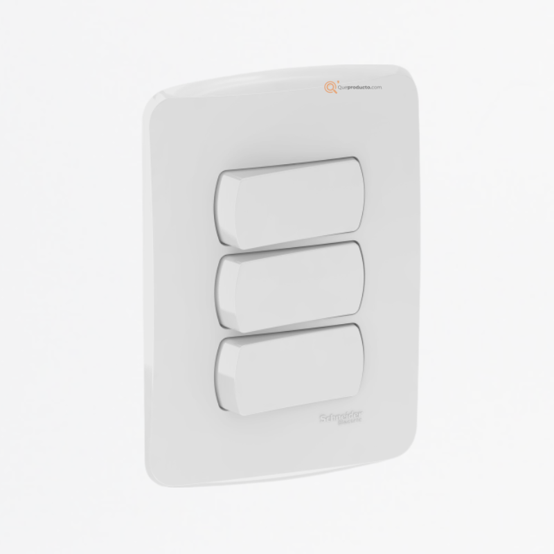 Interruptor Triple Miluz 10A Max. 250V S3B12210, Marca Schneider (Bajo Pedido)