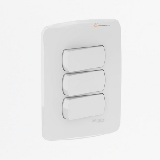 Interruptor Conmutable Doble Miluz 10A Max. 250V S3B12130, Marca Schneider (Bajo Pedido)