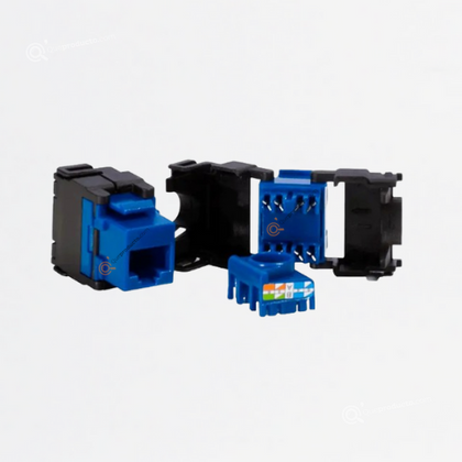 Jack Categoría 6A UTP, Azul PaqueteX10, Sin Blindaje, Ref NJA6A-3602, Marca Powest (O)