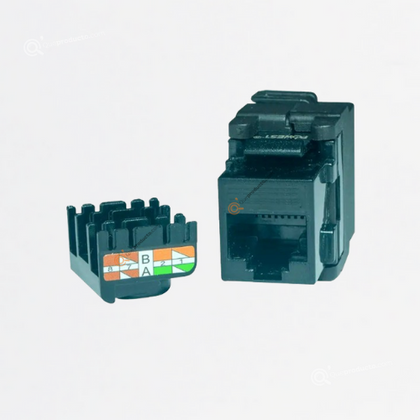 Jack Categoría 6 UTP, Negro PaqueteX10, Sin Blindaje, Ref NJN6-3600, Marca Powest (O)