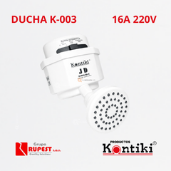 Ducha Eléctrica Dirigible, 16A, Selector Manual 3 Temp, IP44, 220 V, Ref K-003, Marca Kontiki (En Stock)