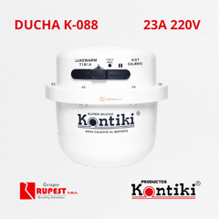 Ducha Eléctrica Tradicional, 23A, Selector Manual 3 Temp, IP44, 220 V, Ref K-088, Marca Kontiki (Bajo Pedido)
