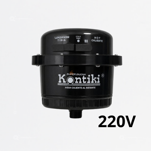 Ducha Eléc. Salón de Belleza, 16A, Selec. Manual 3 Tem, Racor, 220 V, Ref K-094, Marca Kontiki (En Stock)