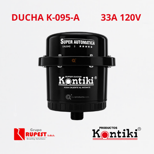 Ducha Eléc. Salón de Belleza, 33A, Automática, Racor, 120 V, Ref K-095A, Marca Kontiki (En Stock)