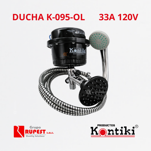 Ducha Eléctrica 33A, Selec. Manual 3 Tem, 120 V, Ref K095-OL, Marca Kontiki (En Stock)
