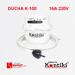 Ducha Eléc. Tradicional, 16A, Selec. Manual 3T, Manguera, 220 V, Ref K-100, Marca Kontiki (En Stock)