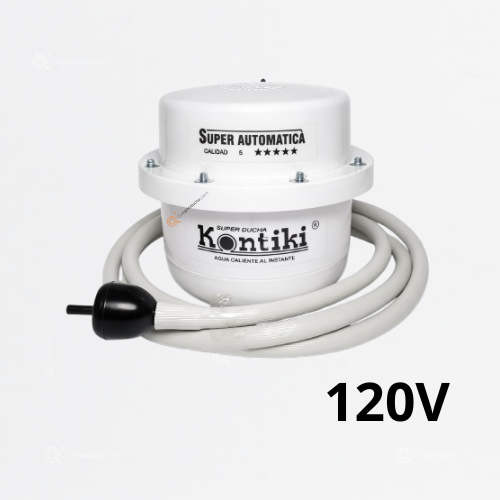 Ducha Eléctrica Tradicional, 33A, Automática con Manguera, IP44, 120 V, Ref K-106, Marca Kontiki (En Stock)