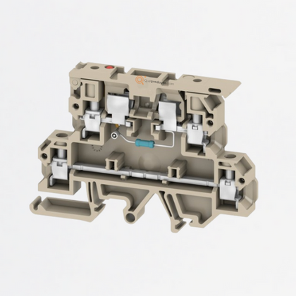 Borne Portafusibles, Beige, 4mm², KDKS 1ENLLC 10-36V AC/DC, Ref 9802720001, Marca WeidMüller (O)