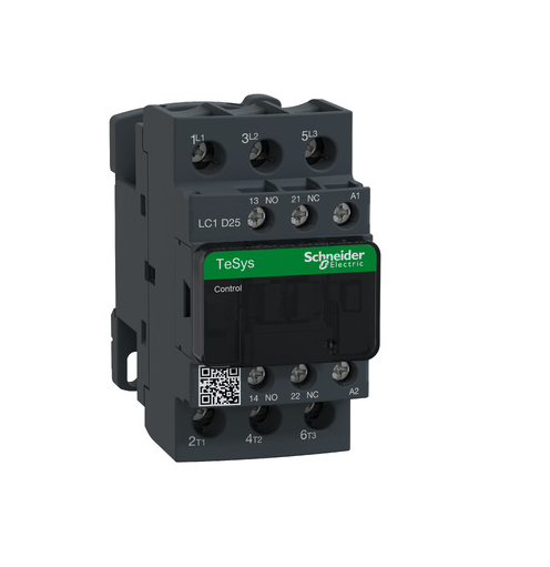 Contactor TeSys D 3P AC-3, 440V 25A, Bobina 220 VAC, Ref LC1D25M7, Marca Schneider (Bajo Pedido)