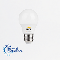 LED Bulbo 3W E27, 6500K, 250 lm, IP20, 180G, 100-240V, Marca Royal Lighting