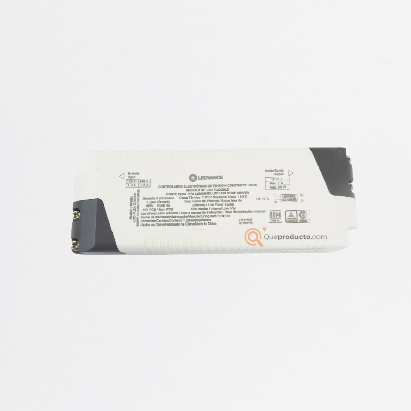 LED Driver ECO FLEX 60W, 6 A Max, Vcc 12V, IP20, Vinput 110-240 V, Ref 7014781, Ledvance-Osram (Bajo Pedido)