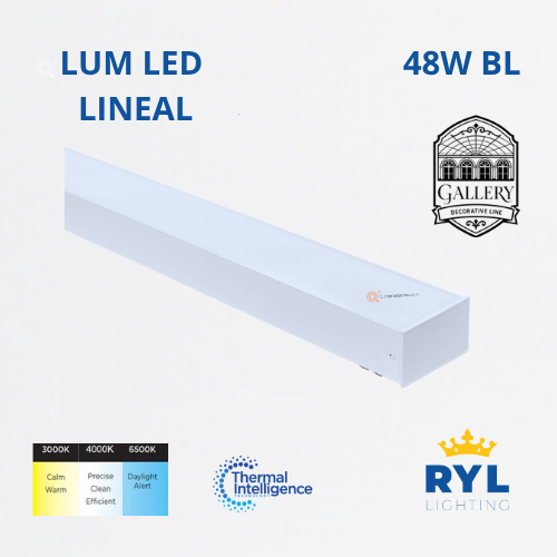 LED Lum Lineal 50W White, 3CCT, 4320 lm, 110G, 100-240V, Ref YFLLP50WT, Marca Royal Lighting (En Stock)
