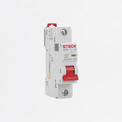 Interruptor Breaker R. DIN Mini TM 40A 1P, Curva C 10kA, Ref SDA61C40, Marca Steck (O)