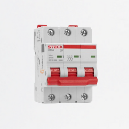 Interruptor Breaker R. DIN Mini TM 40A 3P, Curva C 10kA, Ref SDA63C40, Marca Steck (O)