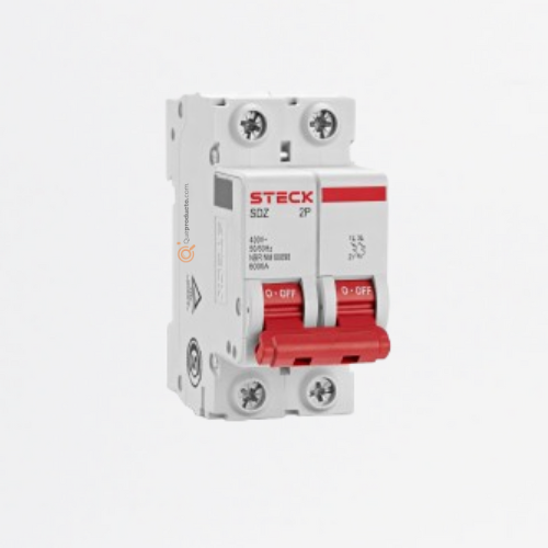 Interruptor Breaker R. DIN Mini TM 16A 2P, Curva C 6kA, Ref SDZD62C16, Marca Steck (En Stock)