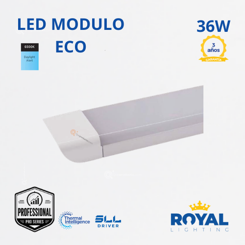 LED Luminairia Modulo Eco 36W, 6500K, 3240 lm, 100-240 V, Ref YFMDB, Marca Royal Lighting (En Stock) x2 Puntos