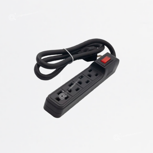 Multitoma Supresora de Picos Negra, 4 Salidas, 120V, Ref NMNET-7549, Marca Powest (En Stock)