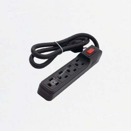 Multitoma Supresora de Picos Negra, 4 Salidas, 120V, Ref NMNET-7549, Marca Powest (S)