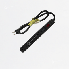 Multitoma Supresora de Picos Negra, 6 Salidas 120V Ref NMNET-7550 Marca Powest (S)