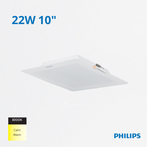 LED Panel Cuadrado DN058B LED20 22W, Incru 10", 3000K, 1860 lm, 110-240V, Ref 911401803688, Philips (Bajo Pedido)