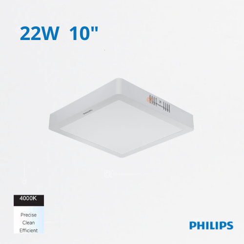LED Panel Cuadrado DN058C LED20 22W, S/Pon 10", 4000K, 2000 lm, 110-240V, Ref 9114018044388, Philips (Bajo Pedido)