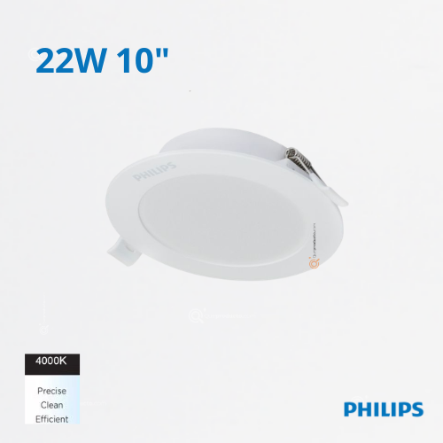 LED Panel Redondo DN058B LED20 22W, Incru 10", 4000K, 2000 lm, 110-240V, Ref 911401803488, Philips (Bajo Pedido)