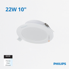 LED Panel Redondo DN058B LED20 22W, Incru 10", 4000K, 2000 lm, 110-240V, Ref 911401803488, Philips (Bajo Pedido)